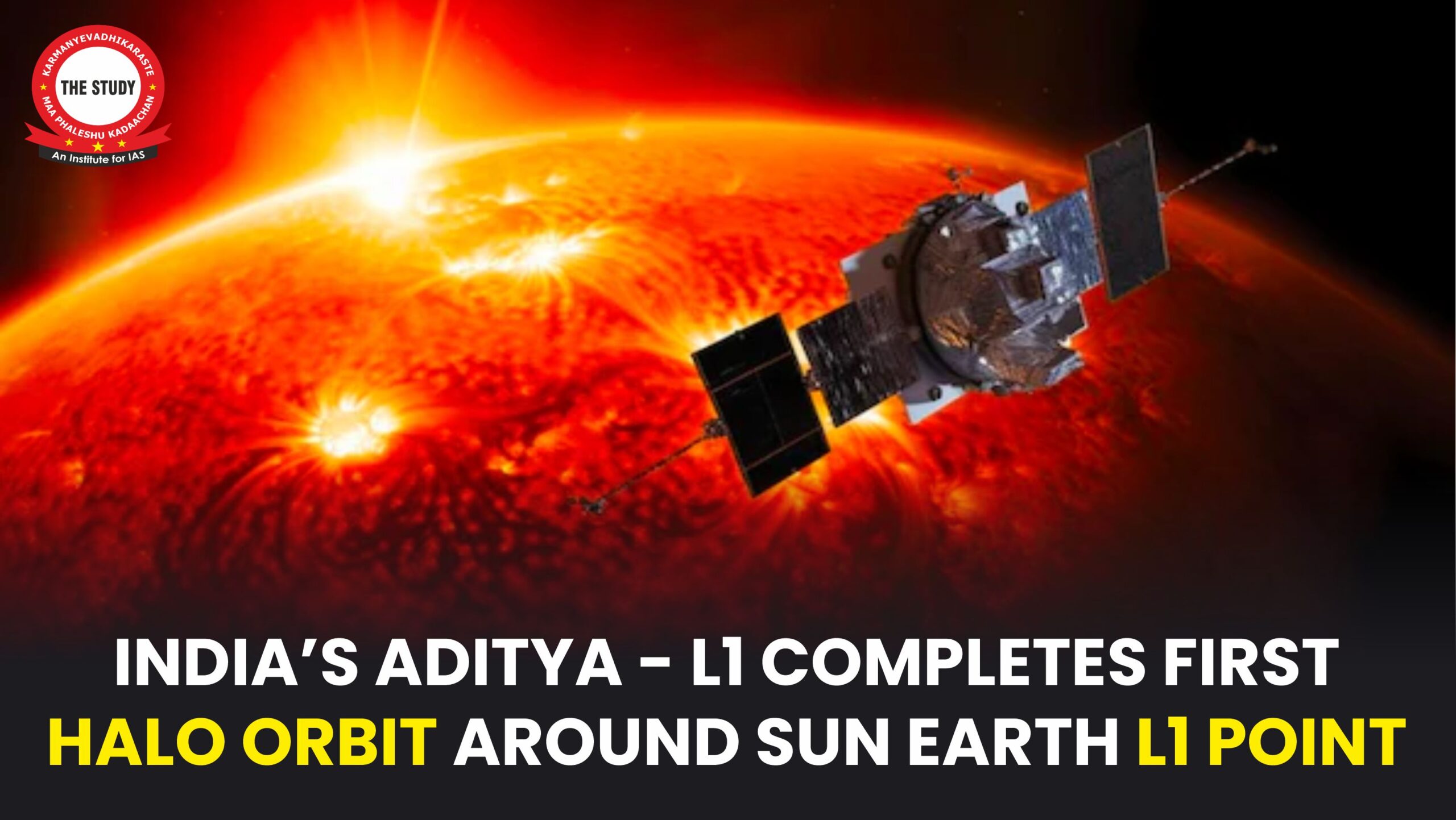 India’s Aditya-L1 Completes First Halo Orbit Around Sun-Earth L1 Point