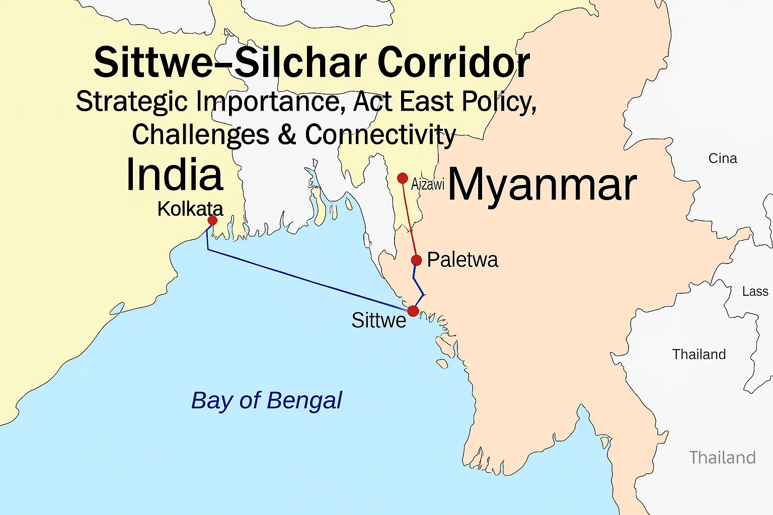 Sittwe-Silchar Corridor: Strategic Importance, Act East Policy, Challenges & Connectivity