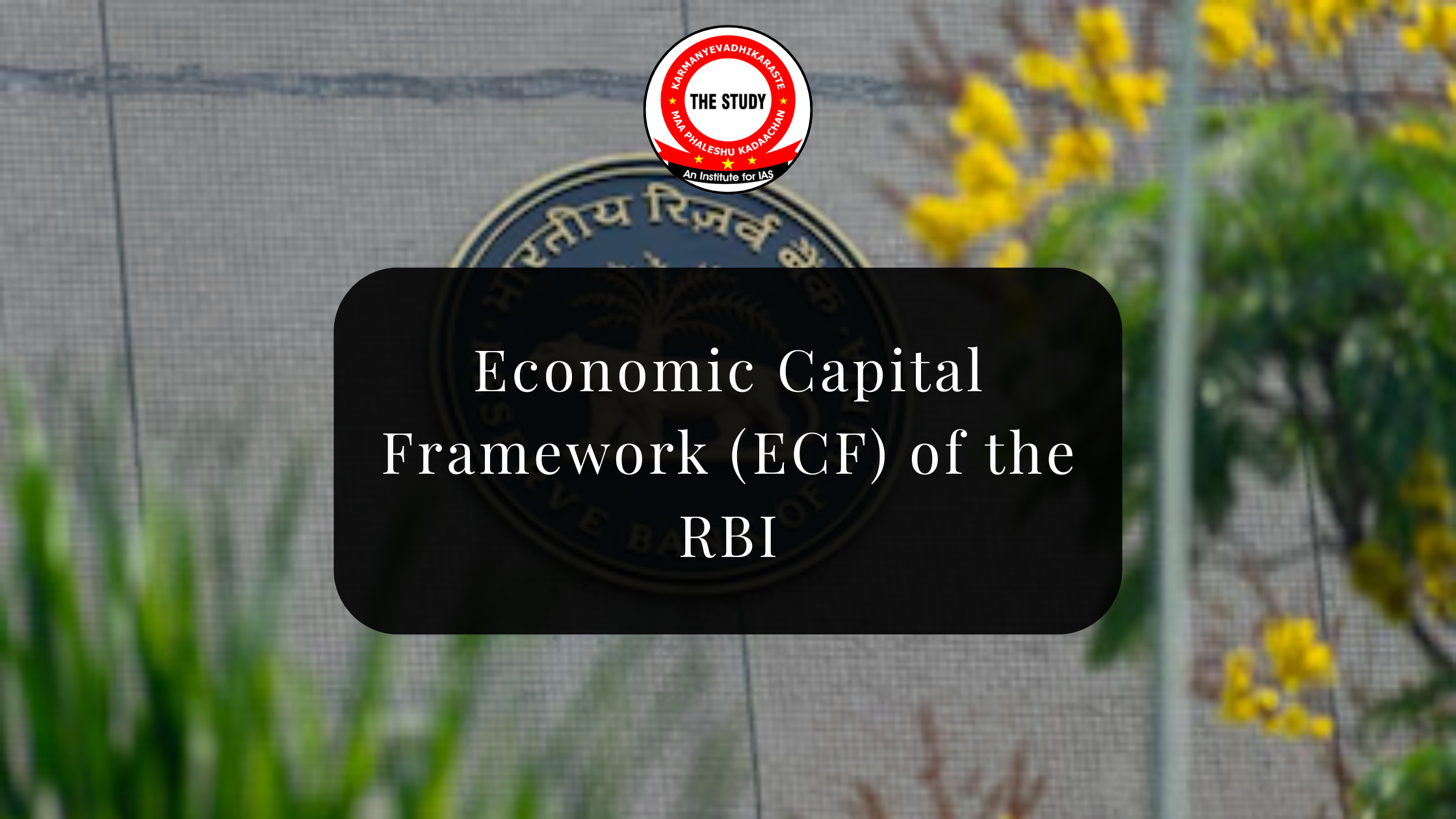Economic Capital Framework (ECF) of the RBI