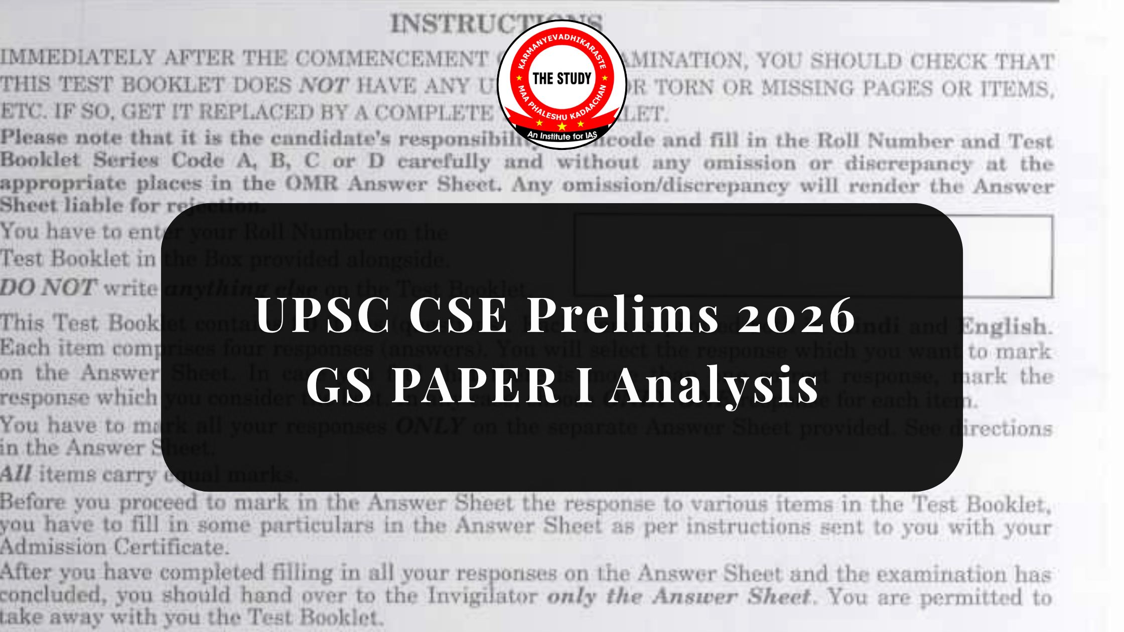 UPSC Prelims 2026 GS Paper 1 Analysis